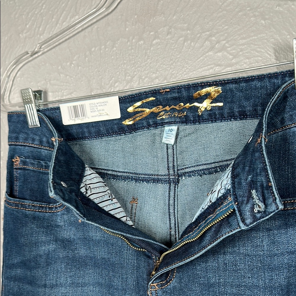 NWT Seven7 Weekend Slim Fit Dark Blue Jeans Women's Size 10 - Picture 6 of 11